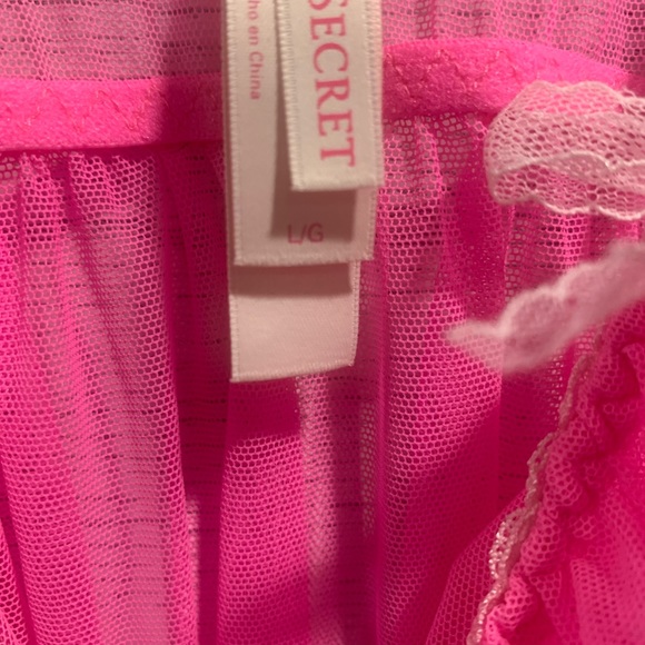 Victoria secret sheer pink babydoll sz Large - Picture 2 of 6